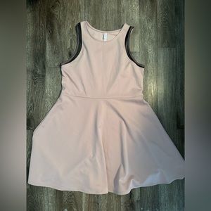 Blush Mini Dress sheer detailing